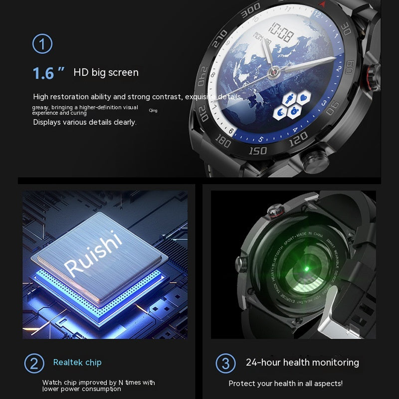 Smartwatch mit 1.6 Zoll HD-Bildschirm und Bluetooth – Bild 13 | LuxeStyle