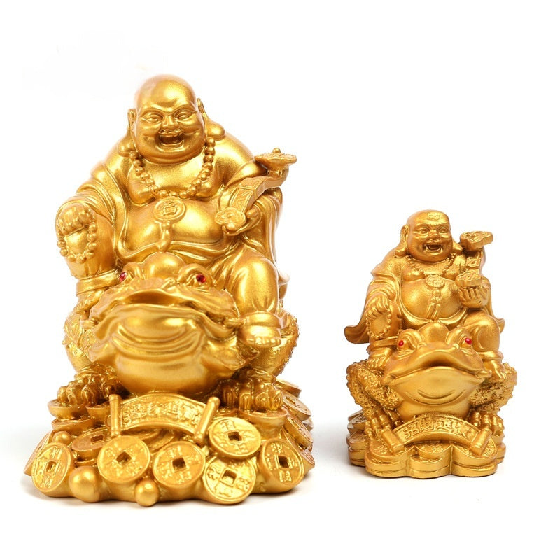 Maitreya Buddha Statue auf Goldkröte – Bild 5 | LuxeStyle