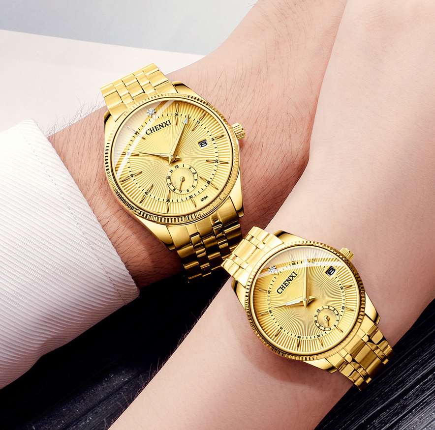 Paar-Quarzuhr mit Edelstahlband – Bild 2 | LuxeStyle