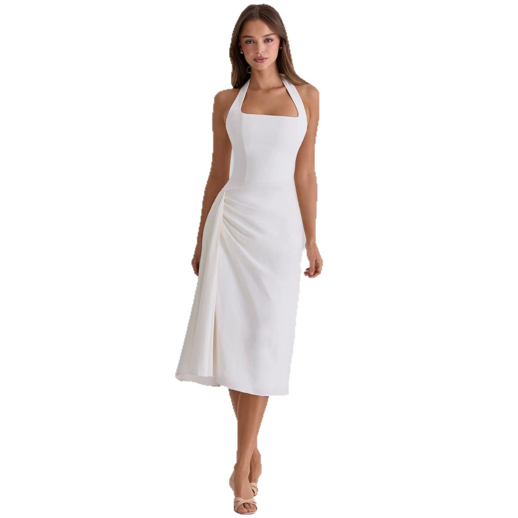 Midi-Kleid mit Neckholder und eckigem Ausschnitt – Bild 6 | LuxeStyle