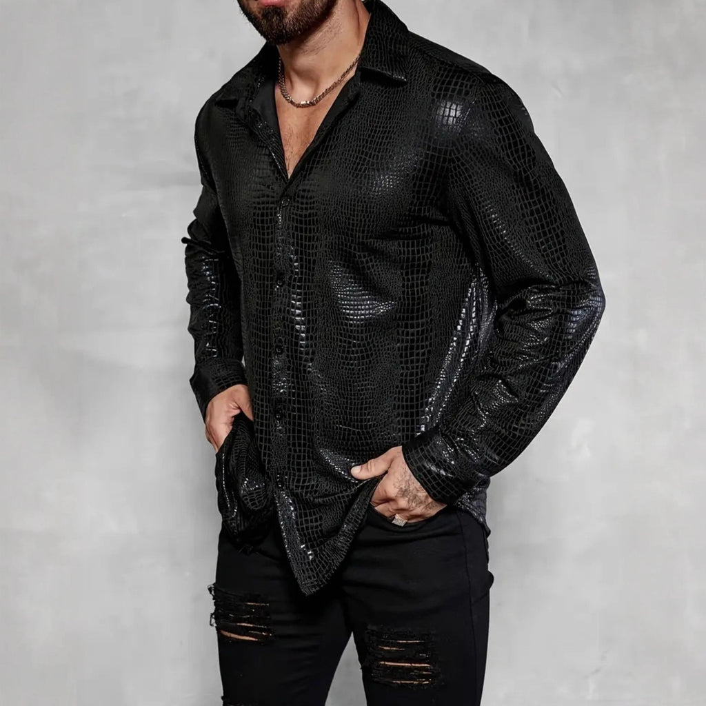 Krokodil-Print-Hemd – Bild 5 | LuxeStyle