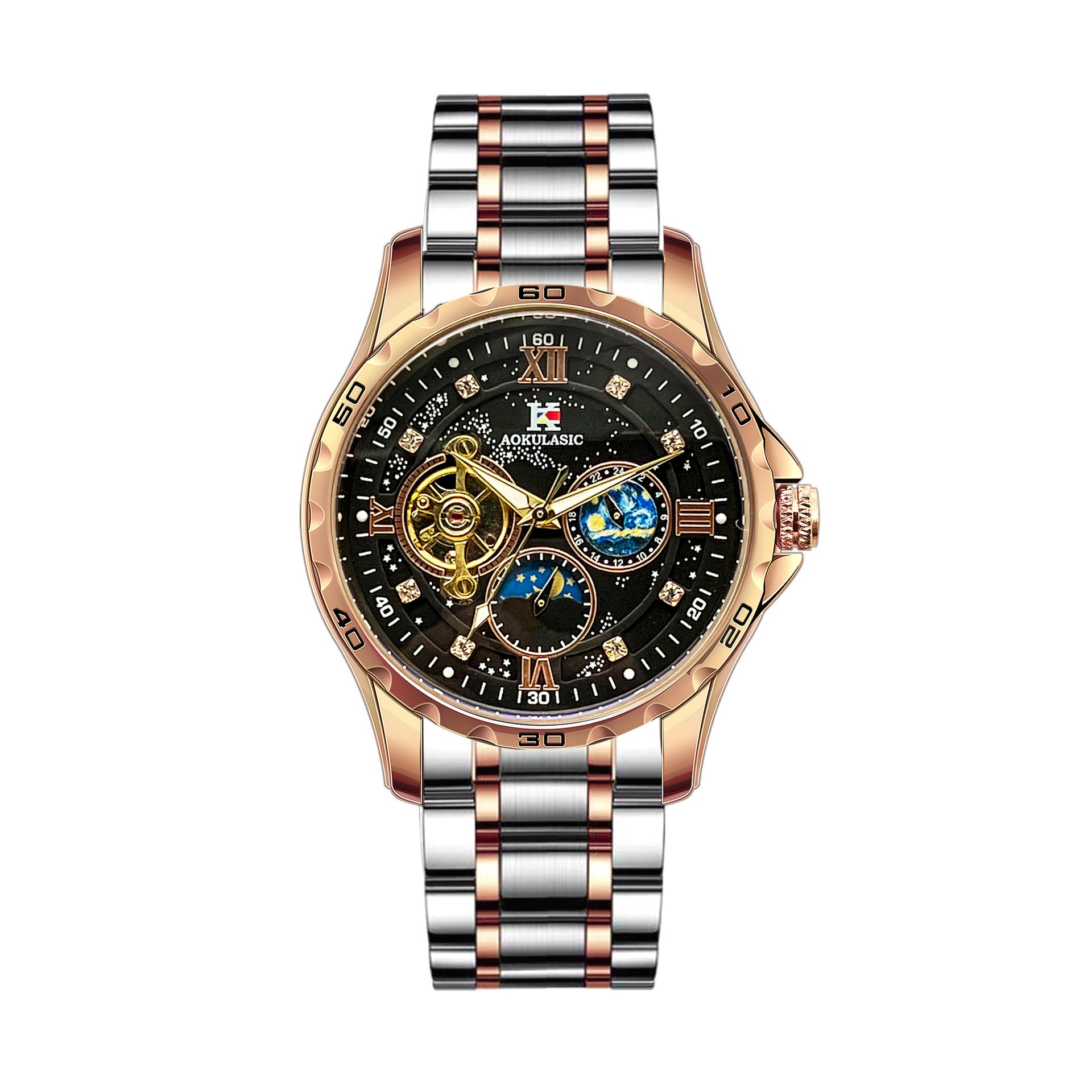 Automatik-Herrenuhr mit großem Zifferblatt