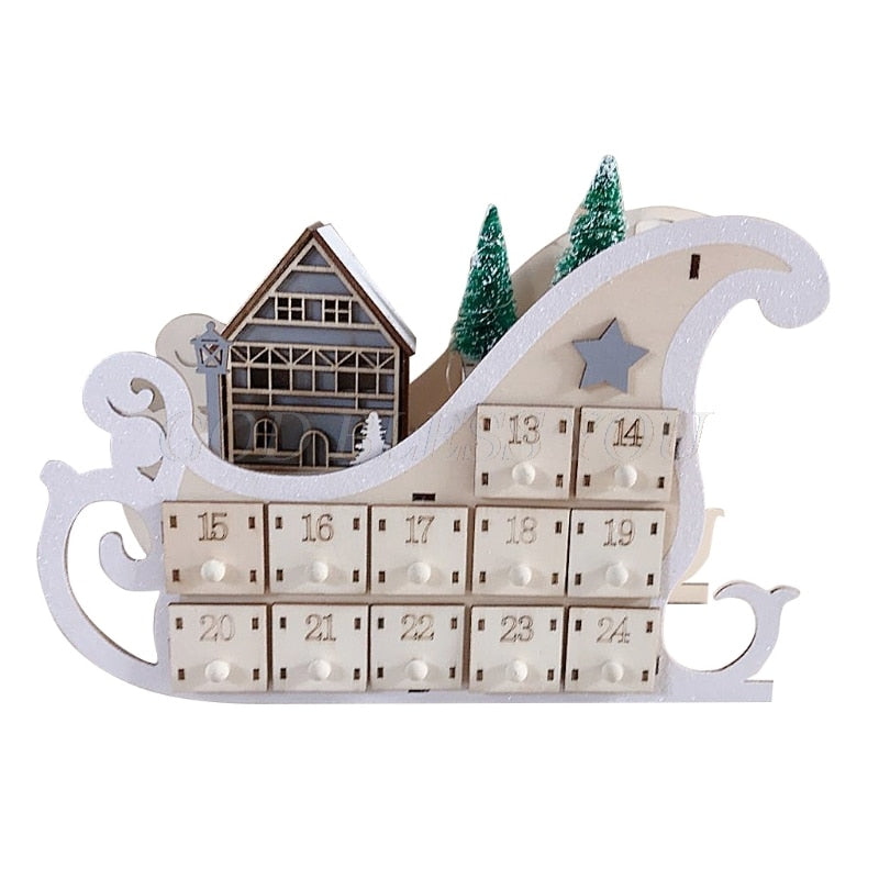 Weihnachts-Schlittenkalender aus Schima superba – Bild 3 | LuxeStyle