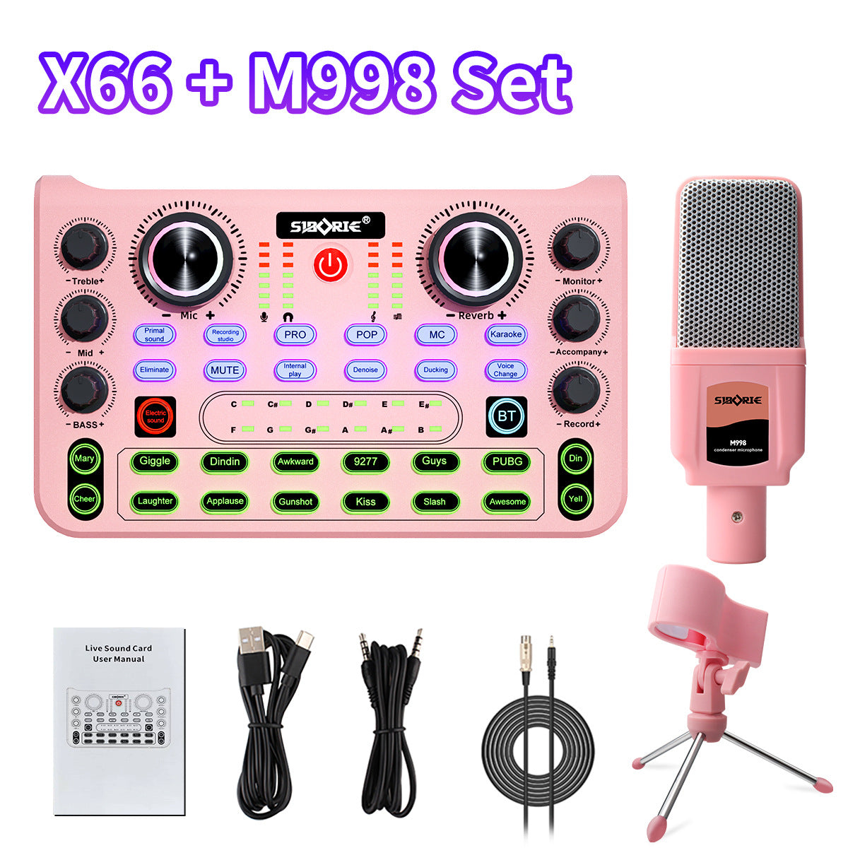 Soundcard X66 M998 mit Mikrofon und Stativ – Bild 4 | LuxeStyle