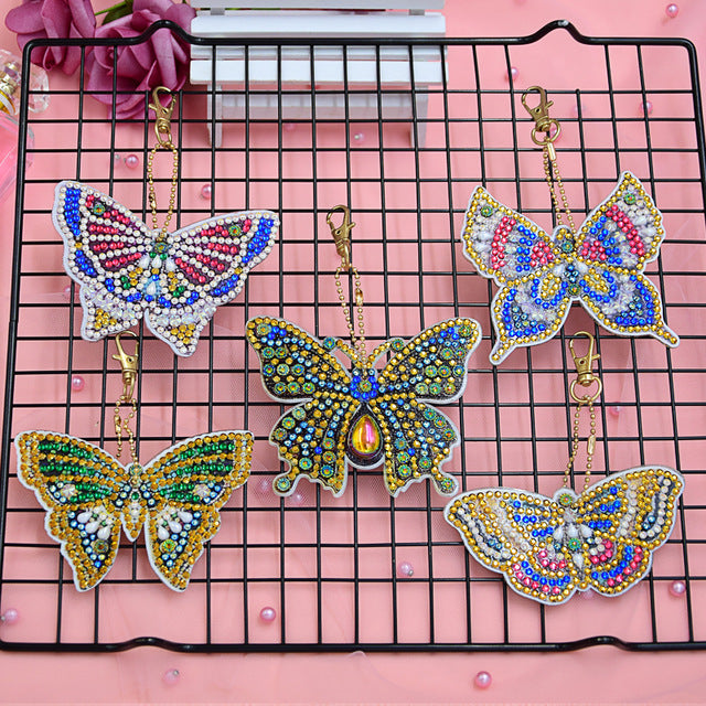 Schmetterling Diamond Painting Schlüsselanhänger Set – Bild 1 | LuxeStyle