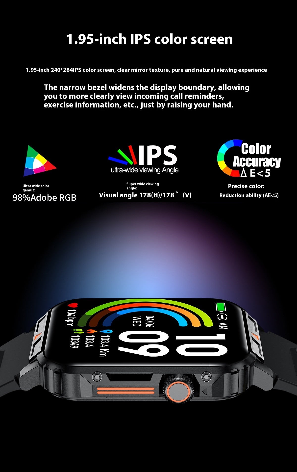 Smart-Armbanduhr mit Anruf- und Fitness-Funktionen