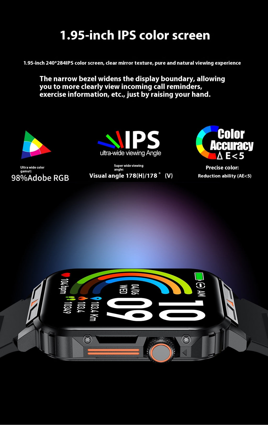 Sport-Armbanduhr mit Bluetooth-Call & Schrittzähler