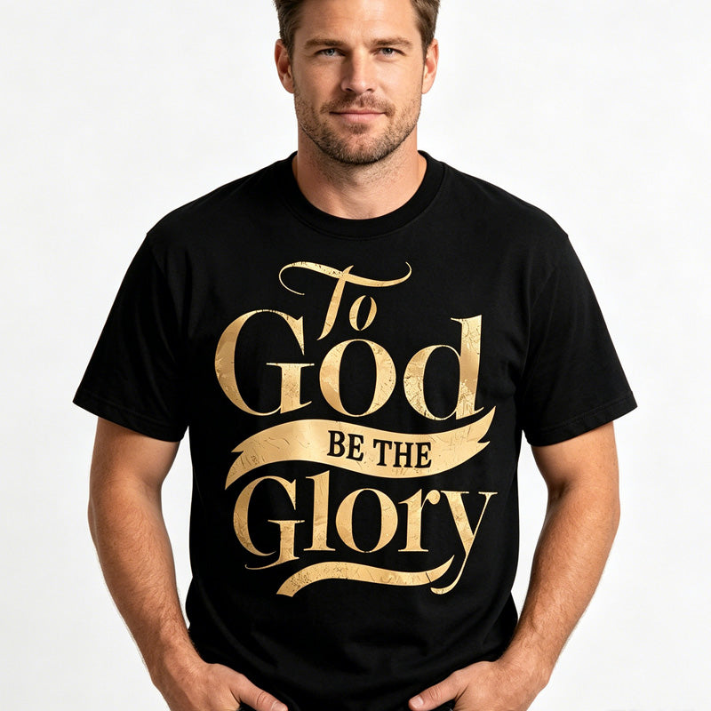 T-Shirt "To God Be The Glory" Goldprint