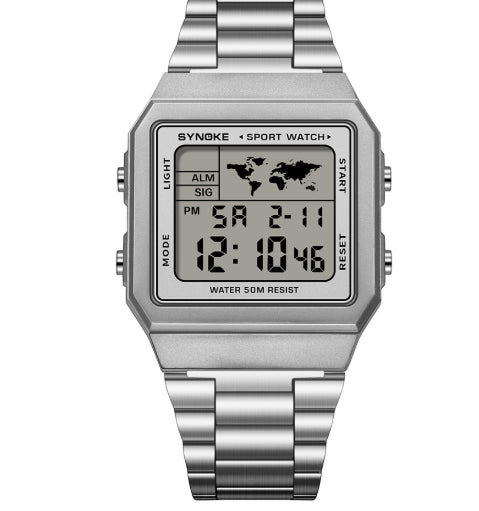 Klassik-Retro wasserdichte Multifunktion Sport-Digitaluhr