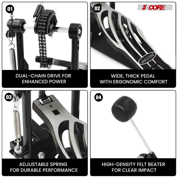 Bass Drum Pedal mit Filzschlegel
