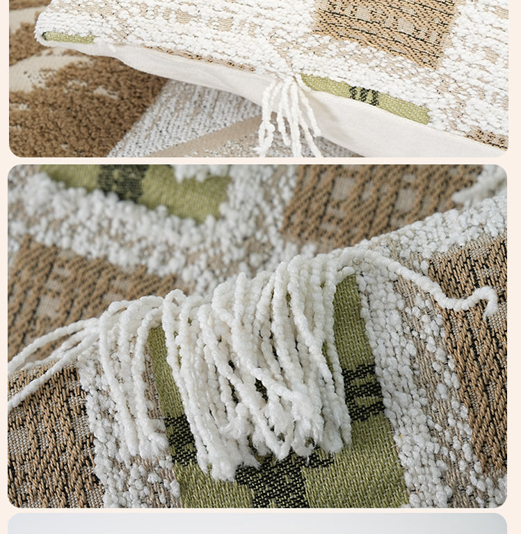 Kissen in Creme mit Pflanzen-Motiv, 45 × 45 cm – Bild 6 | LuxeStyle