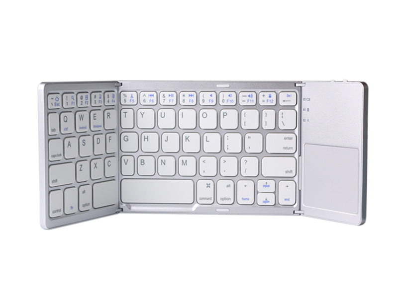 Ultra-dünne, faltbare Bluetooth-Tastatur mit Touchpad