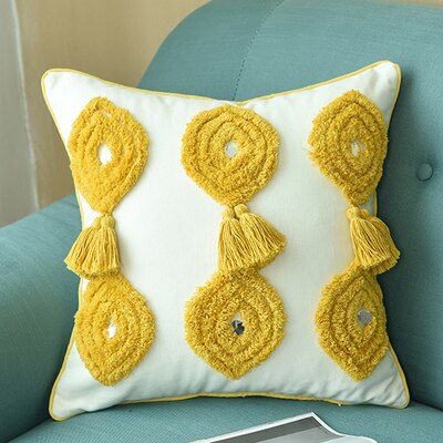 Boho Kissenbezug mit Quasten, handgetuftet – Bild 6 | LuxeStyle