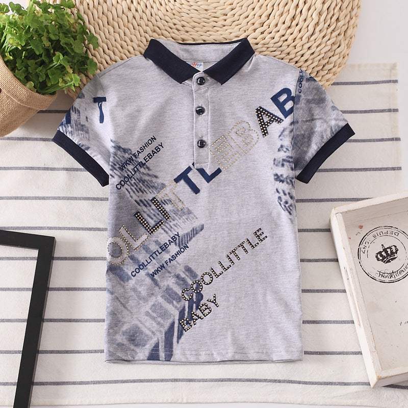 Kinder T-Shirt für Jungen mit Polokragen