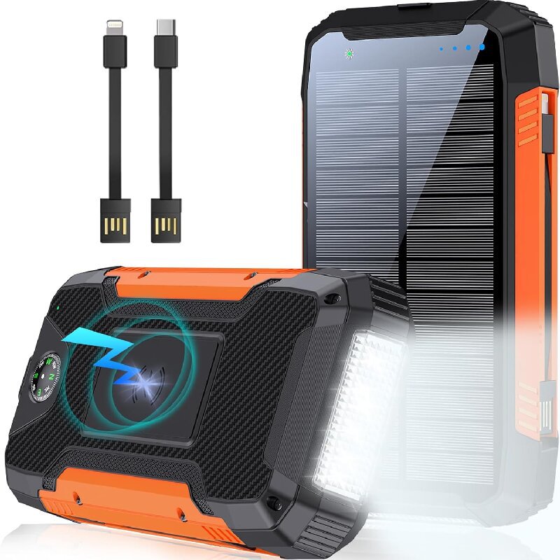 Solar Powerbank 20000mAh mit Kabel
