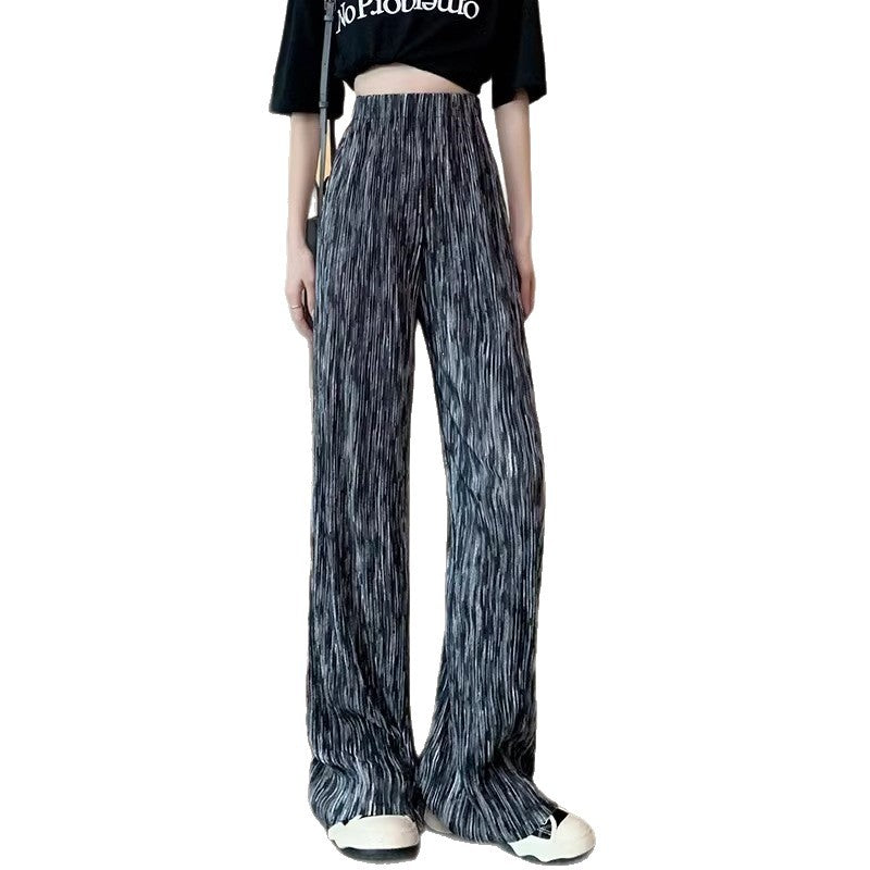Bequeme Tie-Dye Hose mit weitem Bein