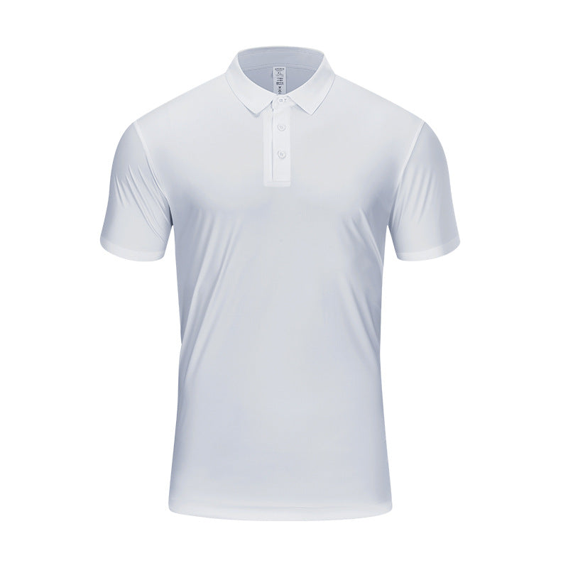 Sportiv-Locker Kurzarm-Shirt mit Turn-Down Kragen