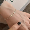 S925 Herzförmiges Paperclip Armband | LuxeStyle