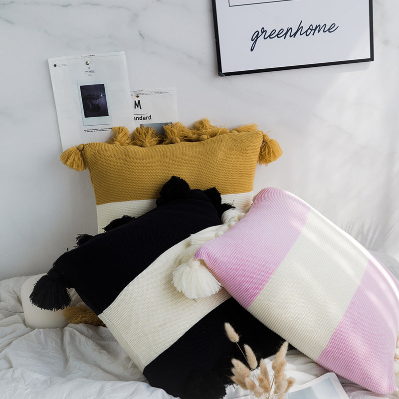 Kissenbezug aus Baumwolle mit Streifen – Bild 2 | LuxeStyle