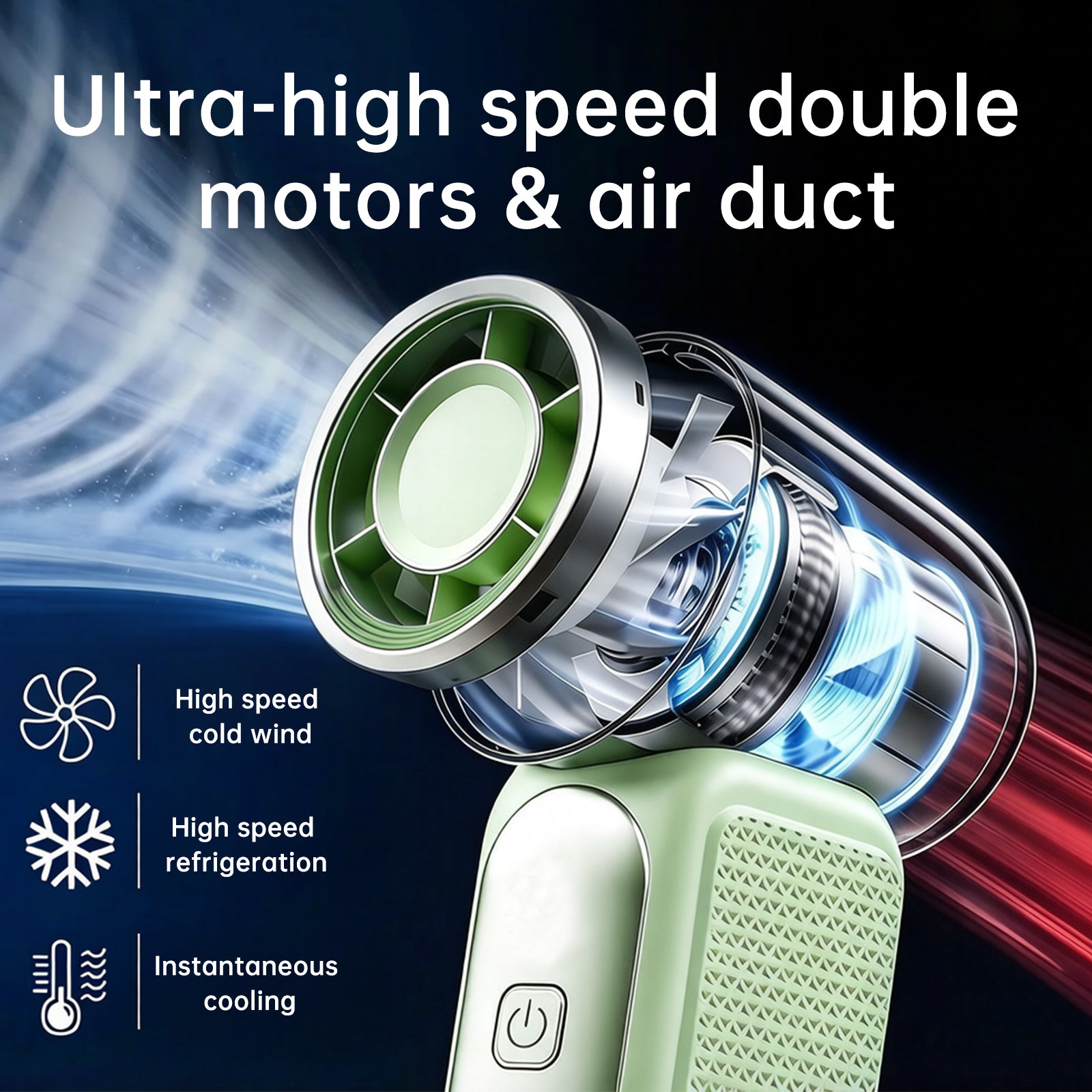 Mini Ventilator Lila – USB-aufladbar – Ansicht 6