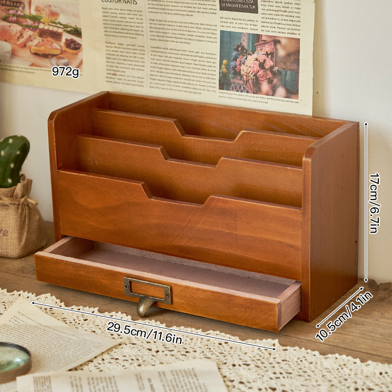 Holz-Desktop-Organizer