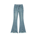 Retro-Flare-Hosen mit Fleece-Fütterung