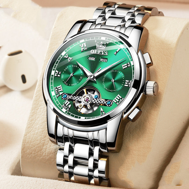 Wasserdichte Leucht-Herrenuhr mit Mechanikwerk – Bild 4 | LuxeStyle