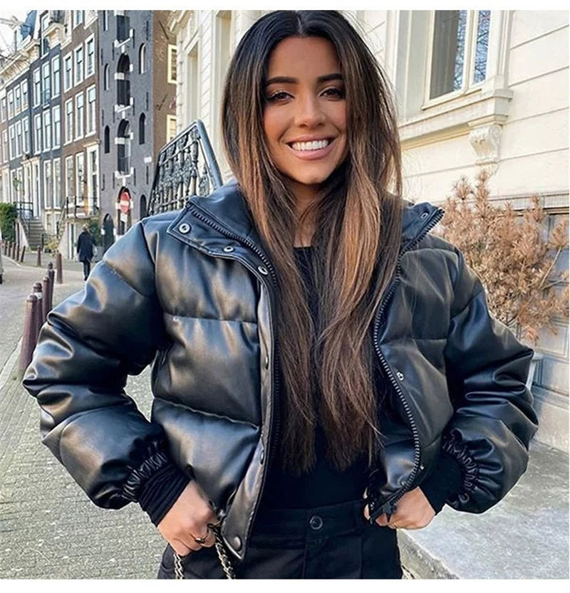 Weicher Polyester-Parka mit Standkragen – Bild 3 | LuxeStyle