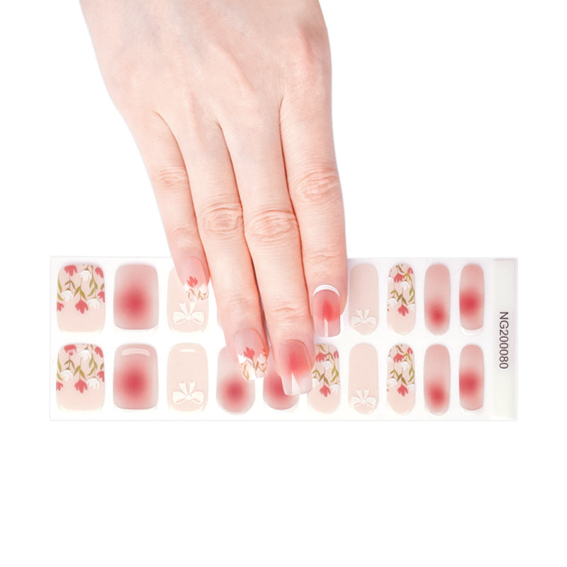 Semi-cured UV Nagelfolien