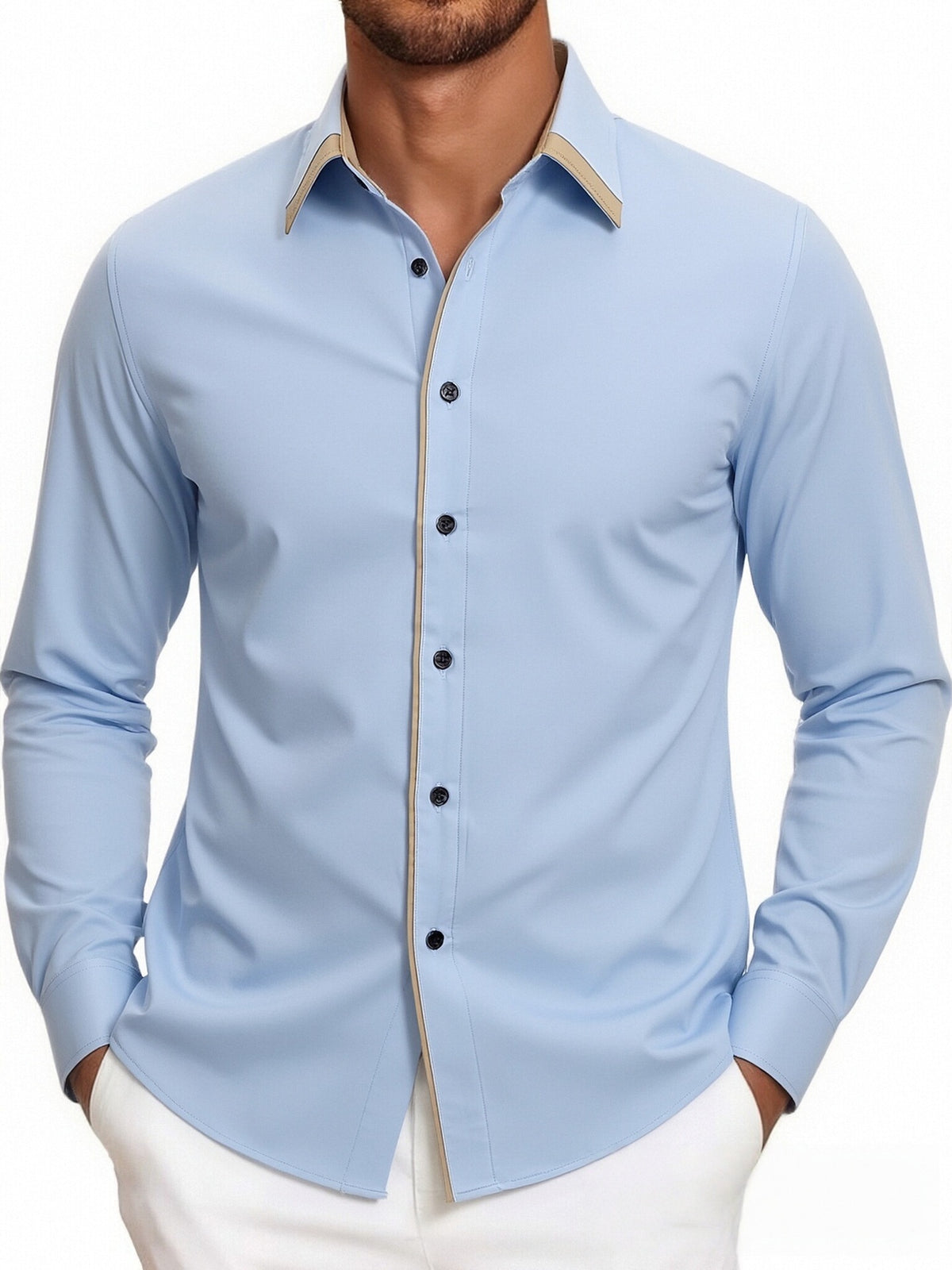 Dünnes Langarmshirt für Herren – Bild 3 | LuxeStyle