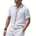 Herren Kurzarmhemd – Einfarbig, Slim Fit