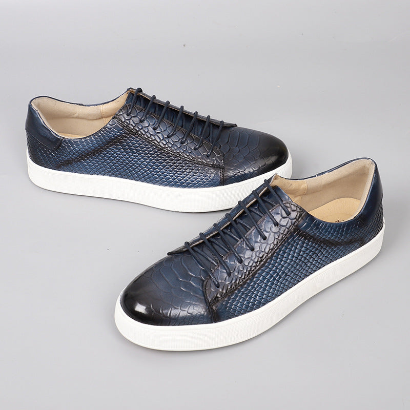 Geprägte Schnürschuhe aus Leder für Herren – Bild 7 | LuxeStyle