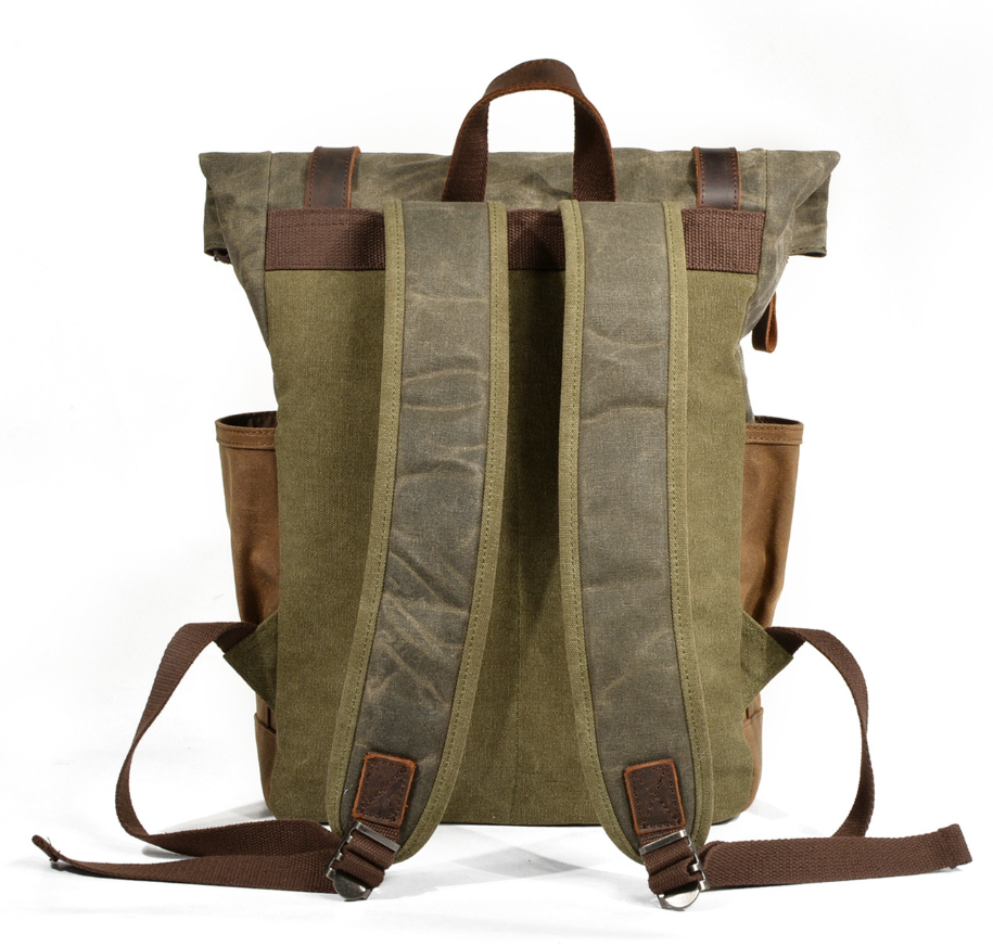 Rucksack aus Canvas mit Lederdetails – Bild 4 | LuxeStyle