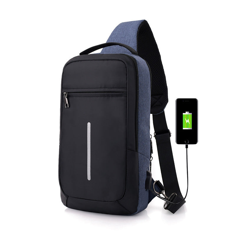 Diebstahlsichere Brusttasche mit USB-Ladeanschluss – Bild 2 | LuxeStyle