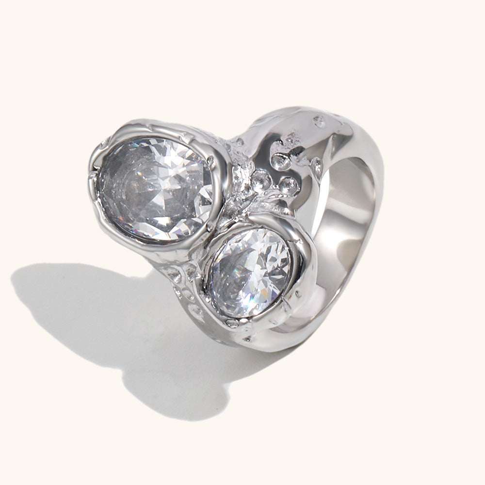 Doppelkopf-Ring mit Zirkon – Bild 3 | LuxeStyle