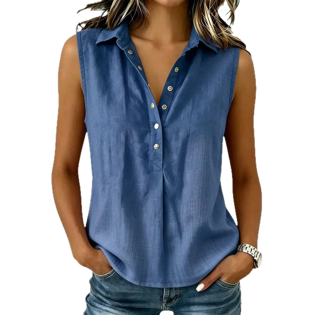Elegante Bluse ohne Ärmel