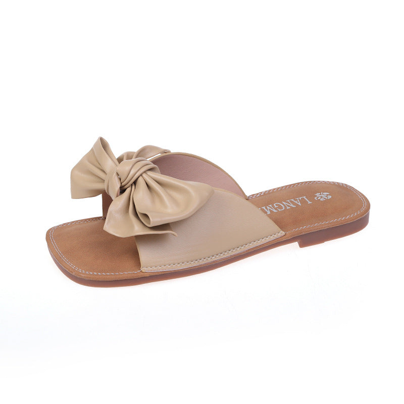 Bowknot Badesandalen mit Schleife, flach, weicher Boden – Bild 10 | LuxeStyle