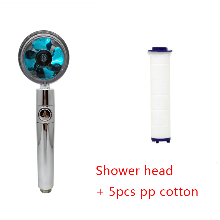 Duschkopf mit Turbo-Ventilator & Wassersparfunktion