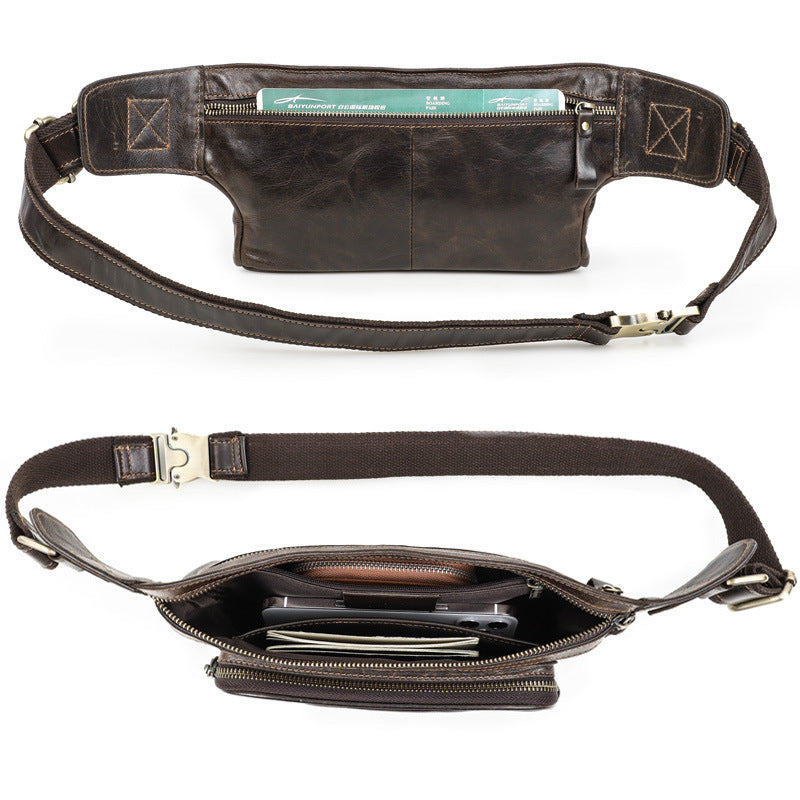 Herren-Bauchtasche aus Rindsleder – Bild 3 | LuxeStyle
