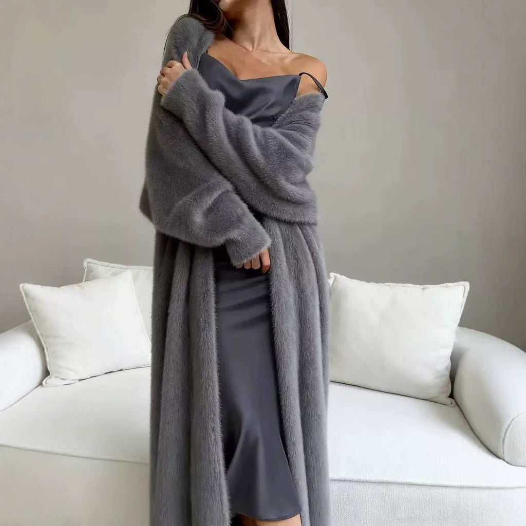 Flauschiger Oversized Strick-Cardigan