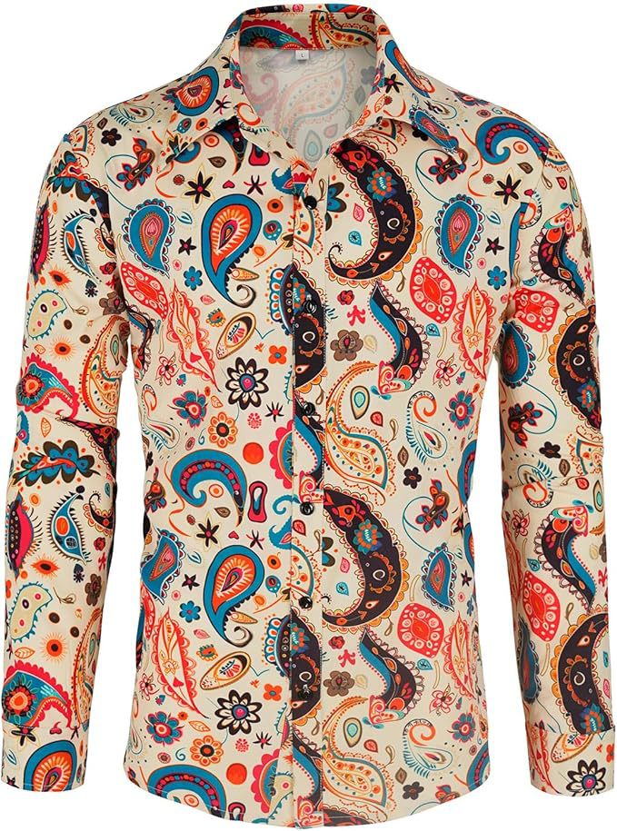 Herren Langarmhemd "Beach Floral" | LuxeStyle