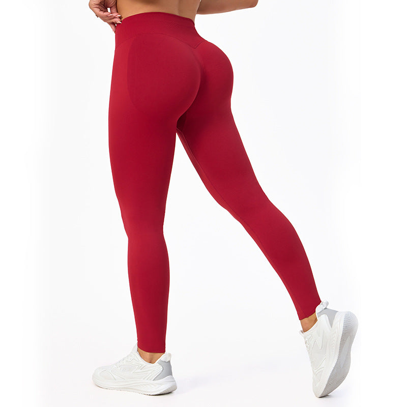 High-Waist Yoga-Pants im europäischen Stil