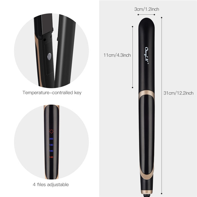 Profi 2-in-1 Glätteisen & Lockenstab mit Ionen-Technologie