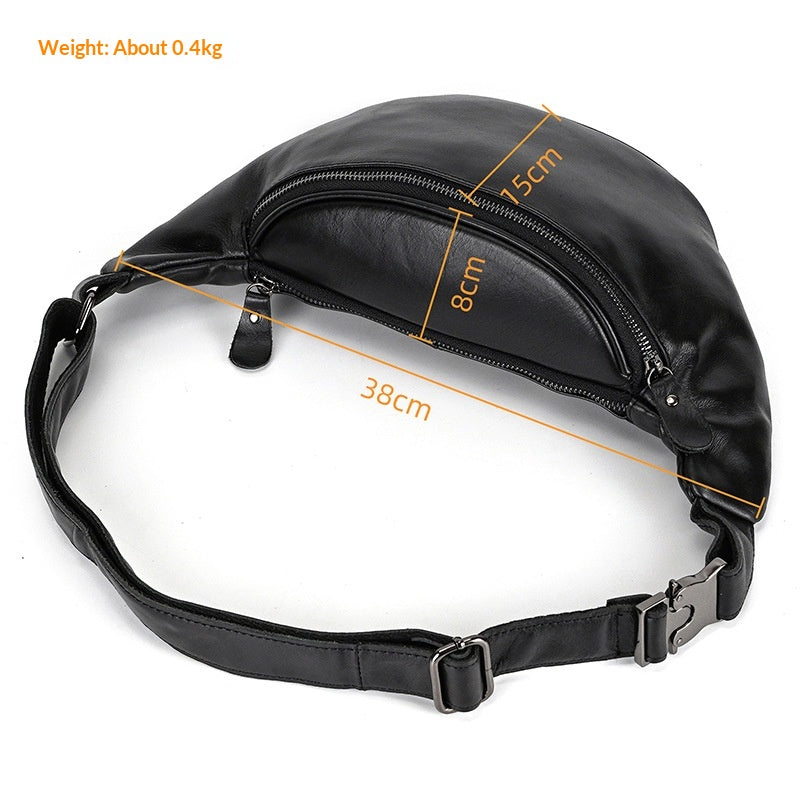 Crossbody-Brusttasche aus Vollleder