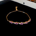 18K Goldgefüllte farbige ovale CZ-Anpassbare Armband