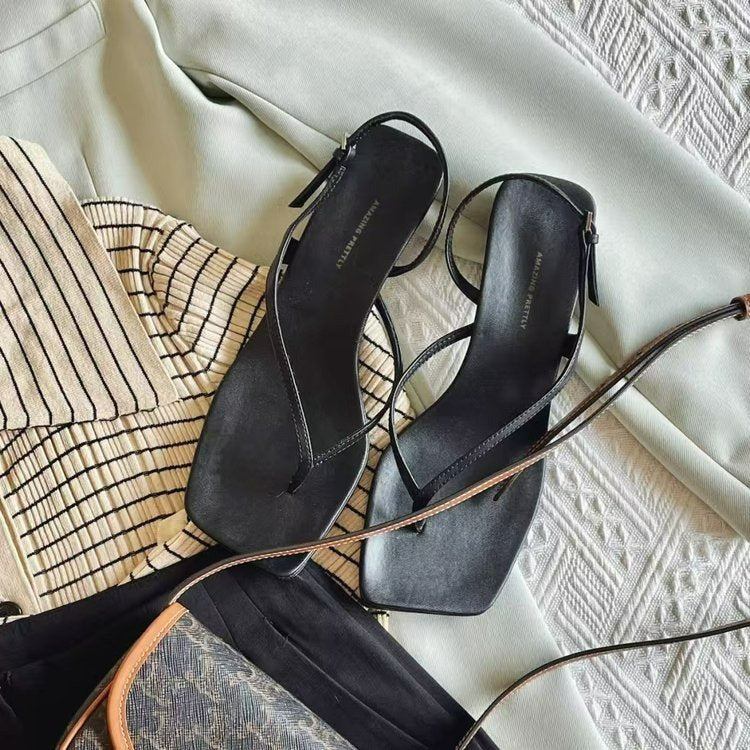 Stiletto Flip-Flops aus Rindsleder – Bild 7 | LuxeStyle