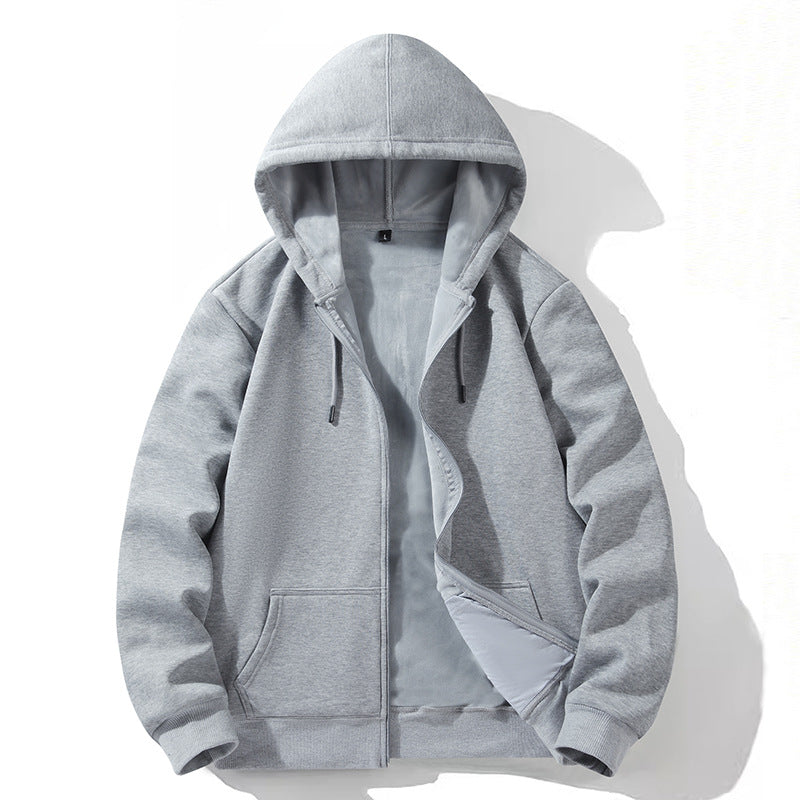 Herren Kapuzen-Cardigan Fleece-gefüttert