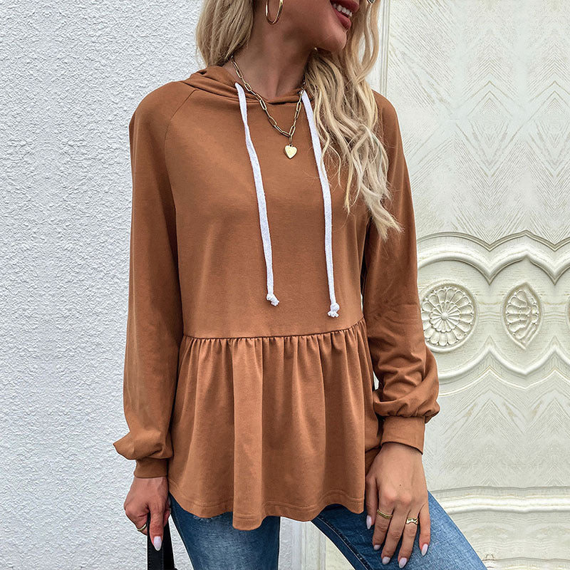 Unifarbener Kapuzenpullover im Designer-Stil