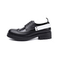 Elegante handgemachte Lederschuhe mit dicker Sohle