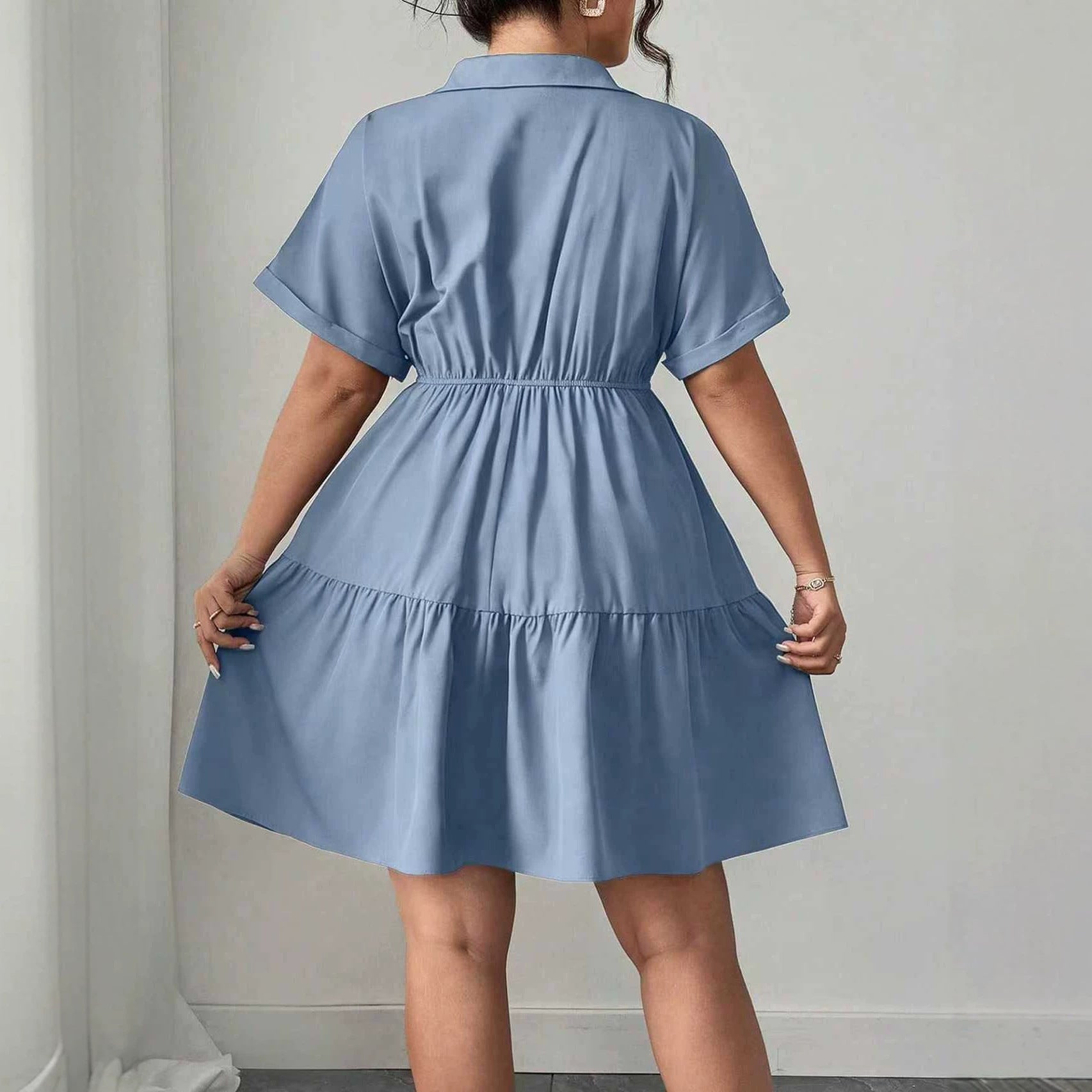 Elegantes A-Linien Minikleid mit Kragen